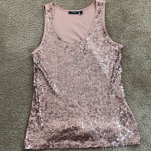 Rose Gold Sequins Apt 9 tank top size M
